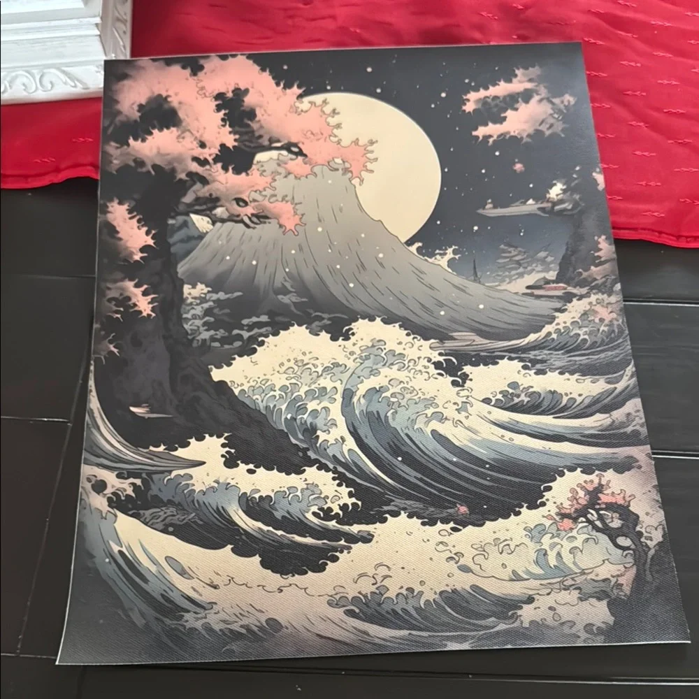 Japanese Scenic Mountain Art Set of 3 Canvas Prints